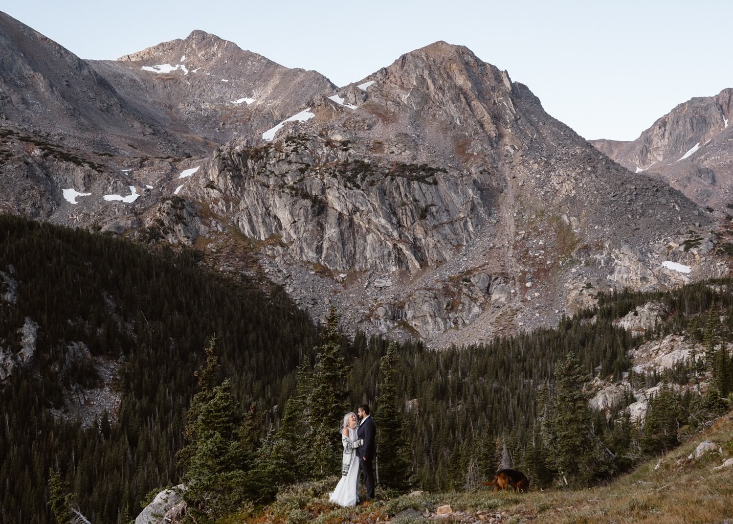 Bride and Groom at Self Solemnizing Elopement near Boulder, Colorado