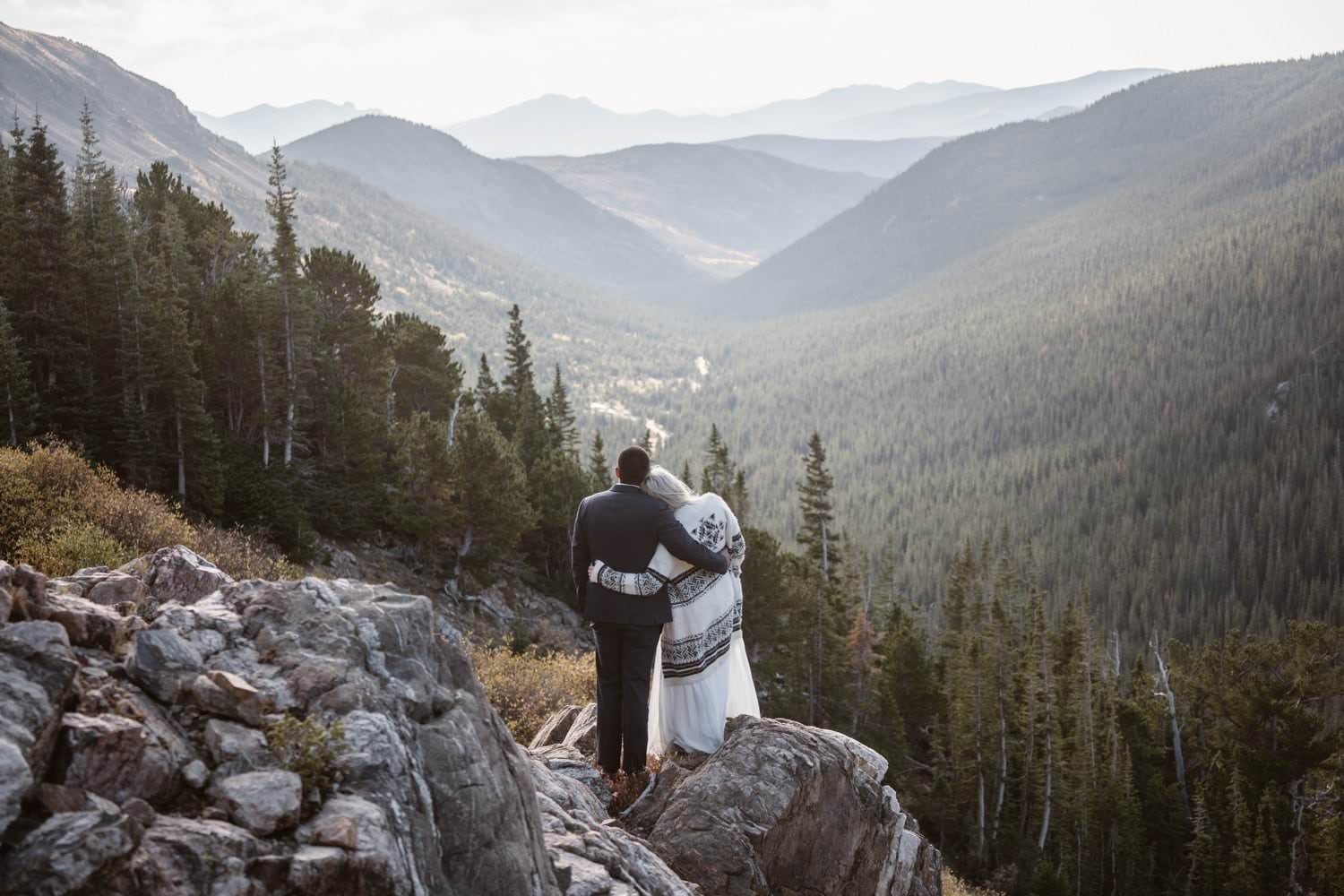 Bride and Groom at Self Solemnizing Elopement near Boulder, Colorado