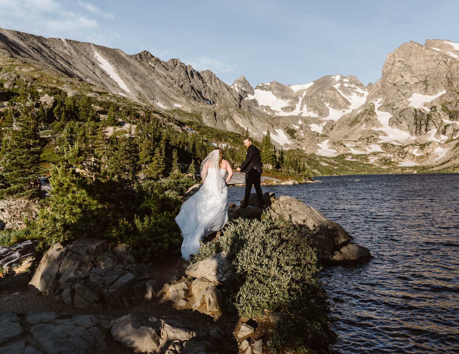 First Look Colorado Mountain Elopement