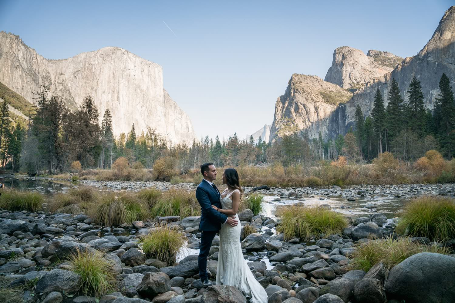 Bride and Groom Yosemite Valley Elopement