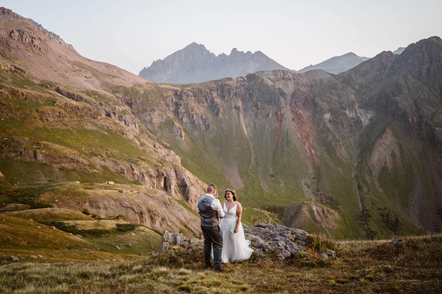 A self solemnization vow ceremony in the San Juan Mountains,.