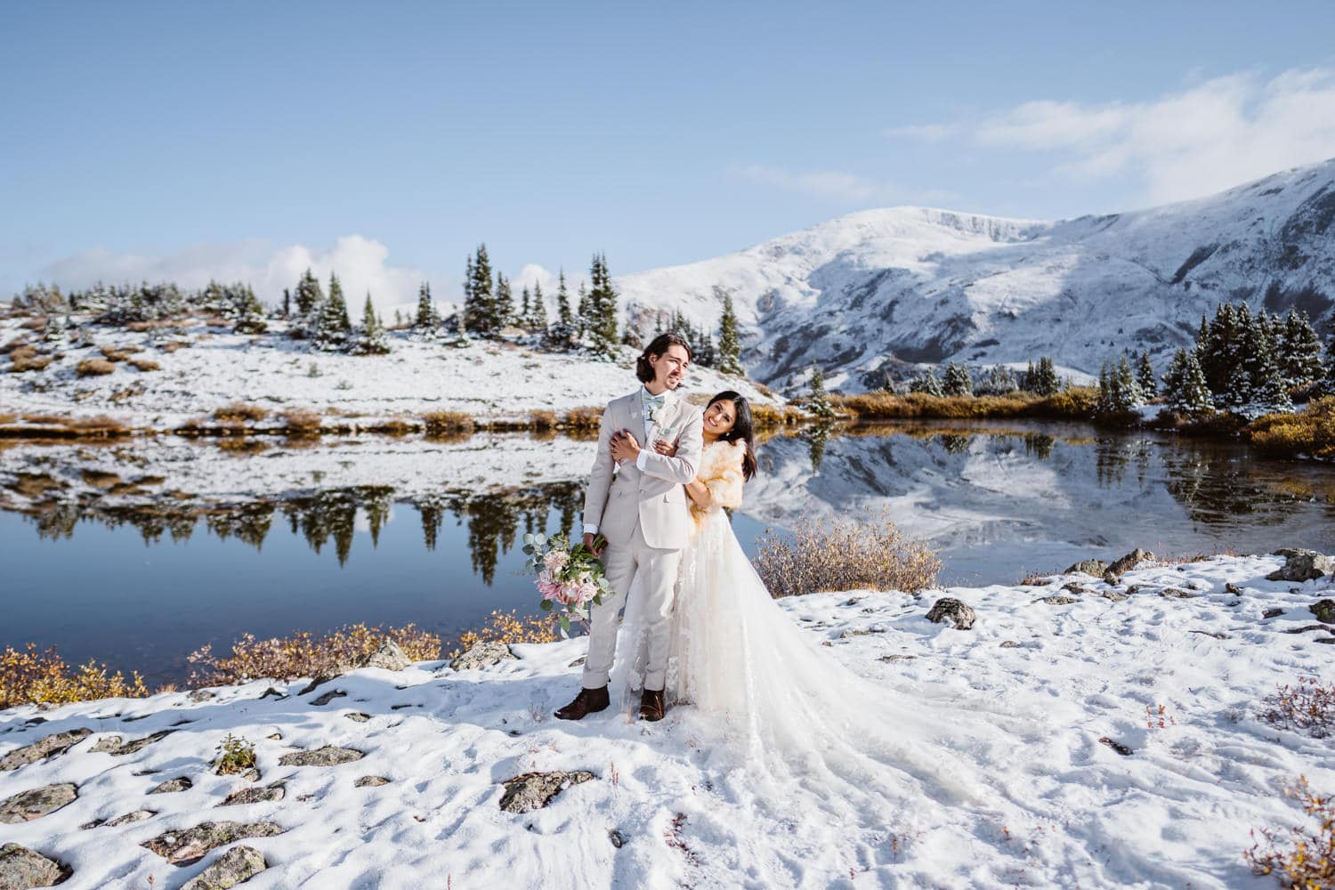 Winter Elopement Wedding Colorado