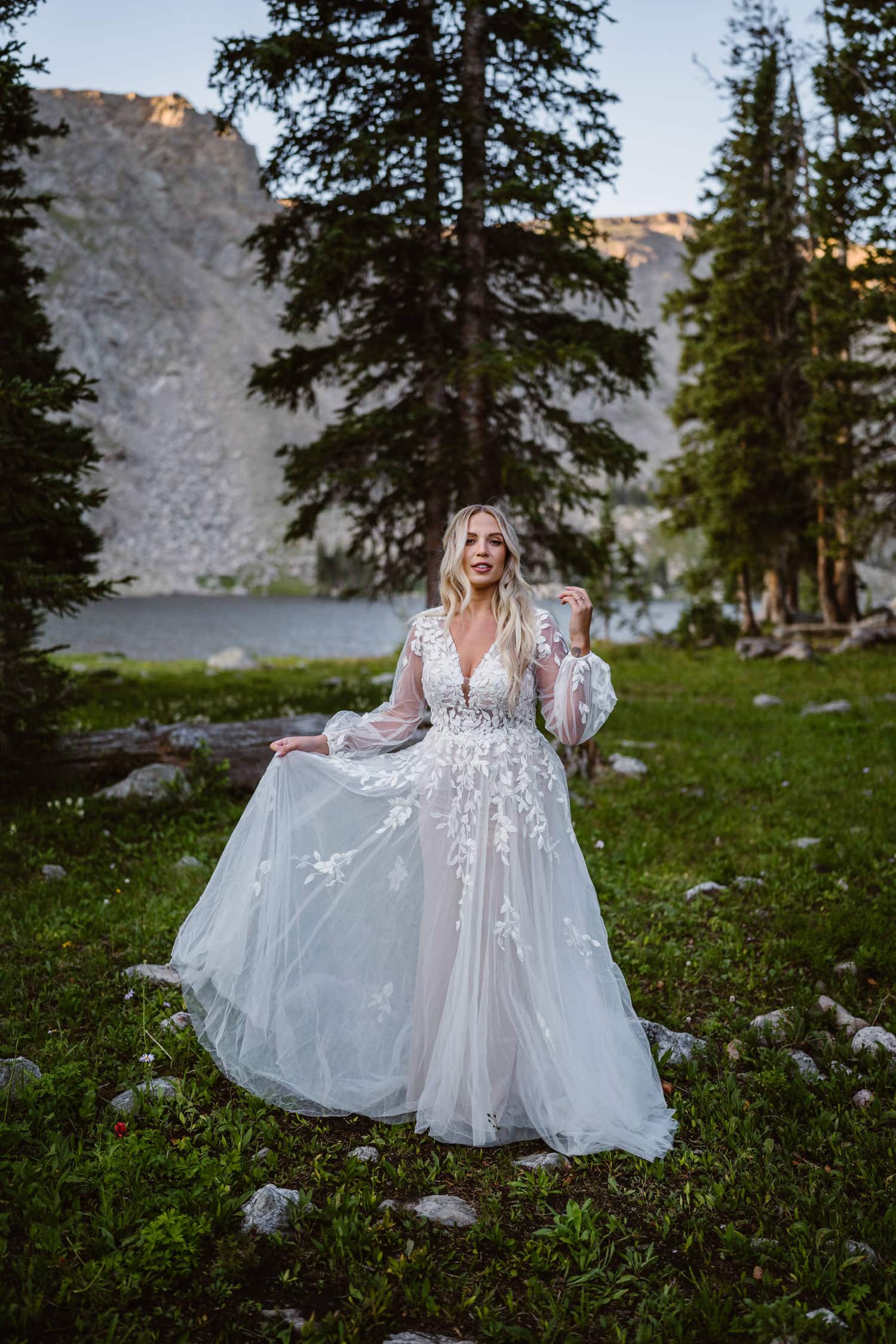 Bride in Elopement Dress