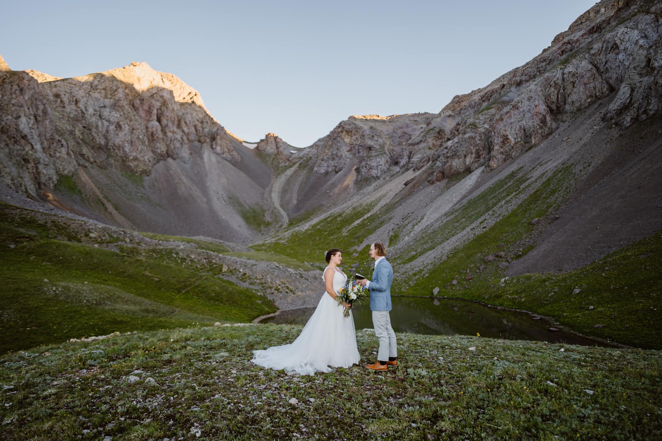 A private vow ceremony in the mountains of Colorado.