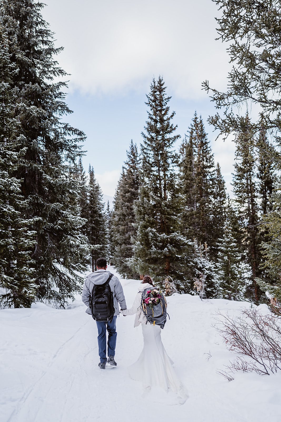 Winter Breckenridge elopement in Colorado.