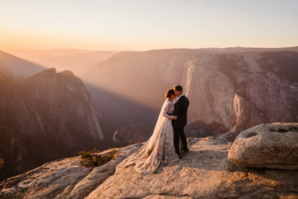 Bride and Groom at their Yosemite Elopement