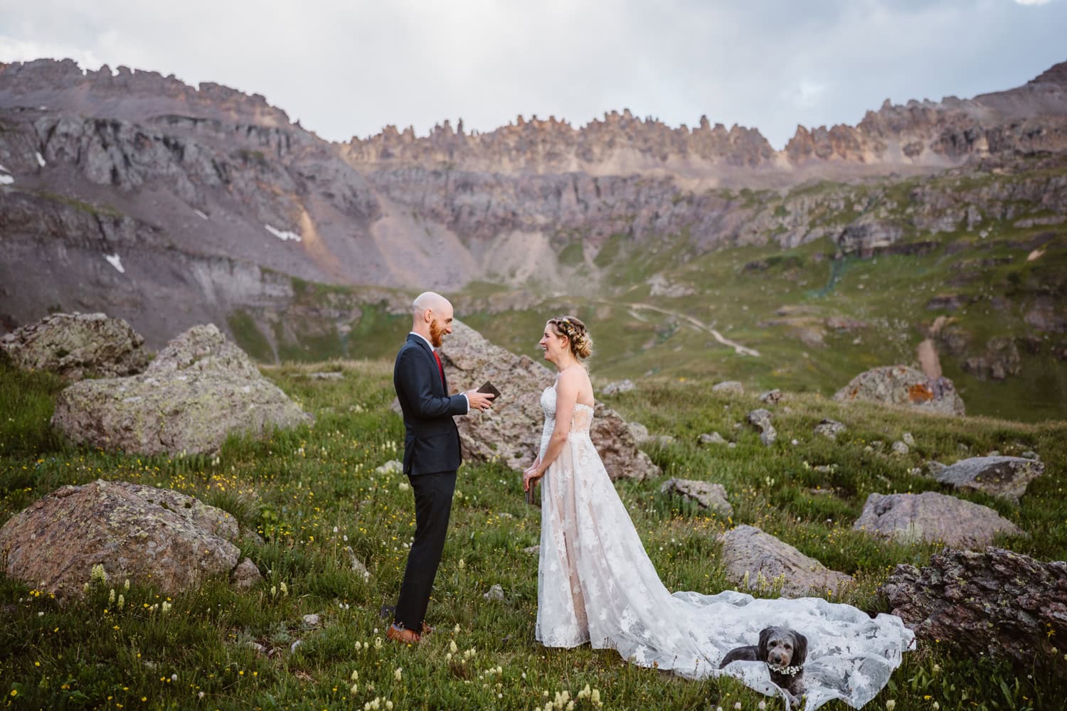 A self solemnization vow ceremony in the San Juan Mountains.